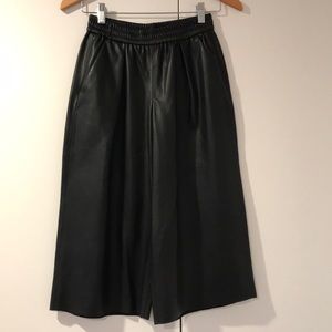 Faux leather culottes